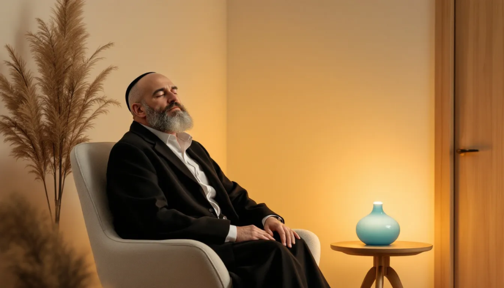 A rabbi discussing halachic perspectives on shabbos lamps.