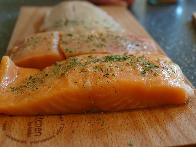 salmon, fish, salmon on wooden board, salmon, salmon fillet, salmon fillet, kosher fish, kosher salmon
