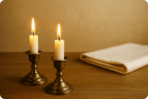 Shabbat Candles, support israel
